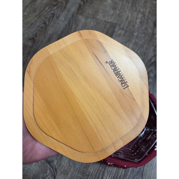 Longaberger 1998 6" Generation Basket Set Wood Lid Liner Protector - Picture 4 of 6